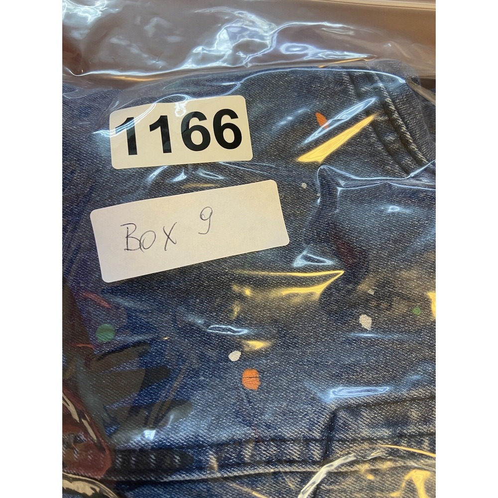 Demo Lition Jacket Mens XL Blue Denim Graffiti Biker NO CAP HUSTLE Art Street - Picture 16 of 16
